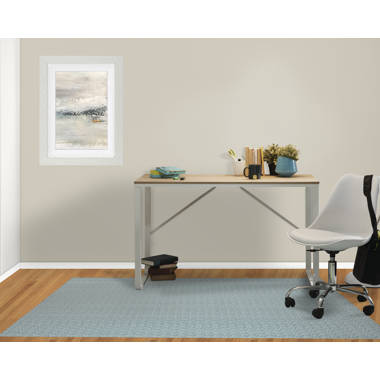 Rectangular glass chair mat for office or home