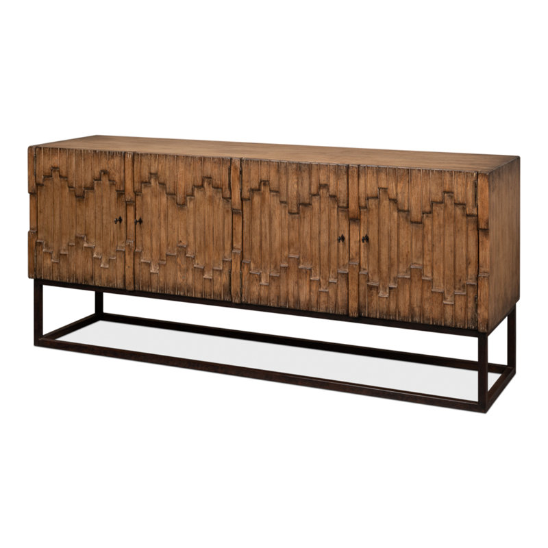 Aztec 80'' W Solid Wood Sideboard, Brown