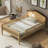 Wood Platform Bed With Led Light-114071860