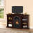 ProCom Dual Fuel Ventless Gas Fireplace System - 15,000 BTU, T-Stat Control, Chocolate Finish with Shelves - Model# PCS150T-CBS
