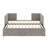 Velvet Upholstered Daybed With Pop-Up Trundle Bed, Plush Backrest, And Contoured Armrests-594037001