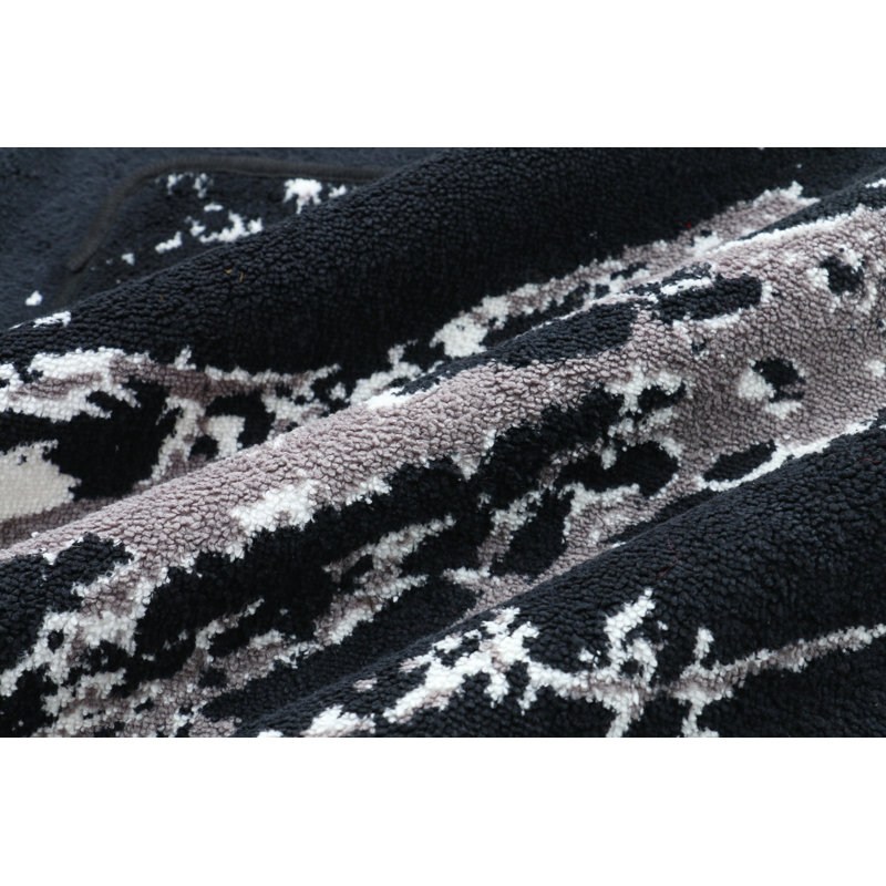 Pelagios 15 Piece Abstract Bath Set + Hooks, Black