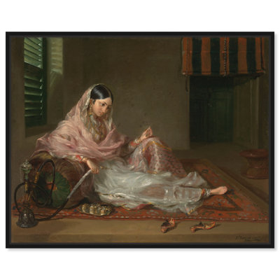 Francesco Renaldi " Muslim Lady Reclining " by Francesco Renaldi Painting Print
