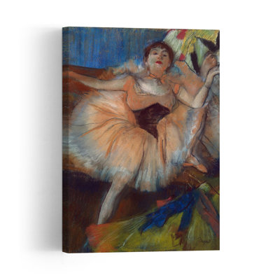 Danseuse assise, 1879-1880, estampe d'art mural abstrait contemporain impressionniste