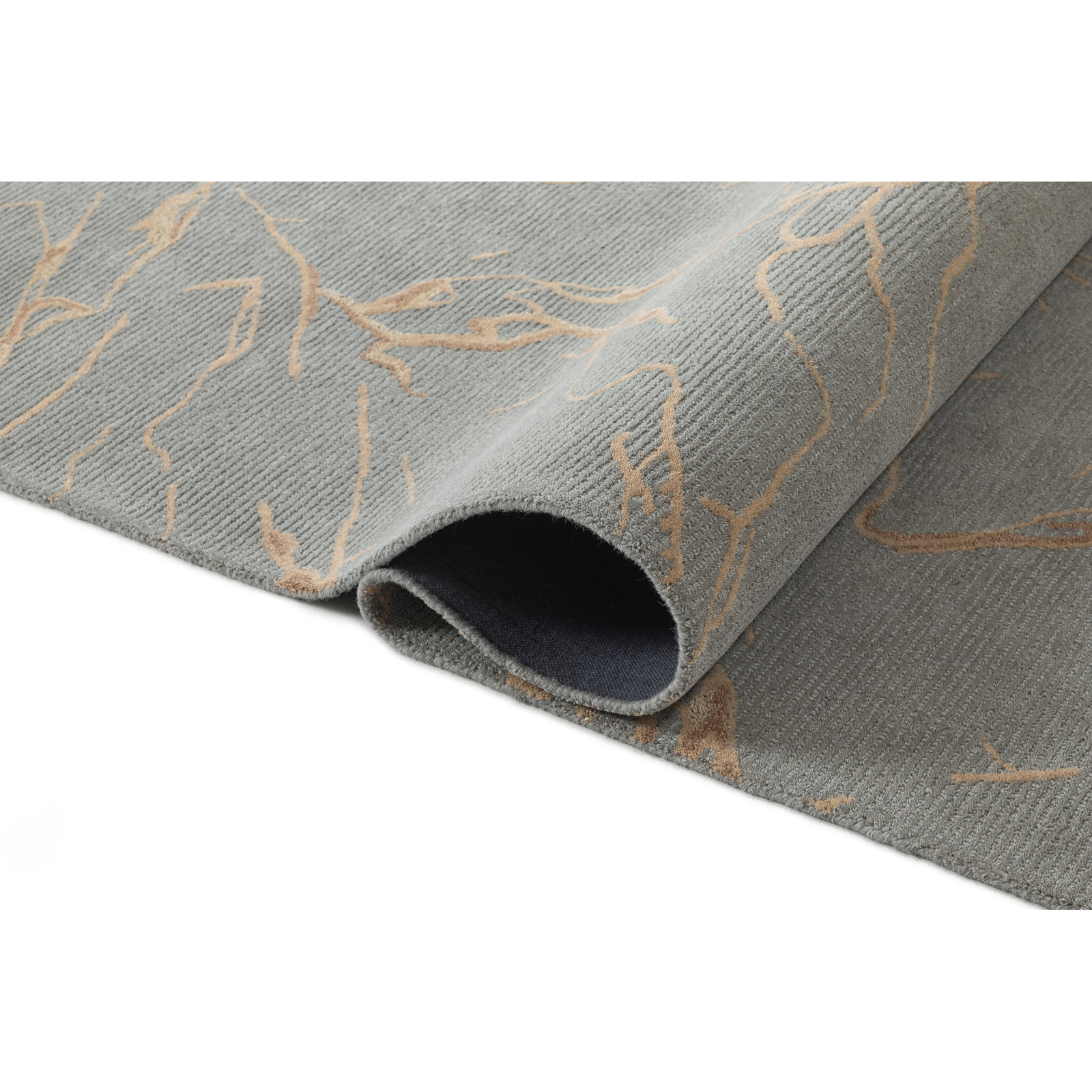 Ada Hand-Tufted Wool Abstract Area Rug, Rectangle 8'9" x 11'9", Blue