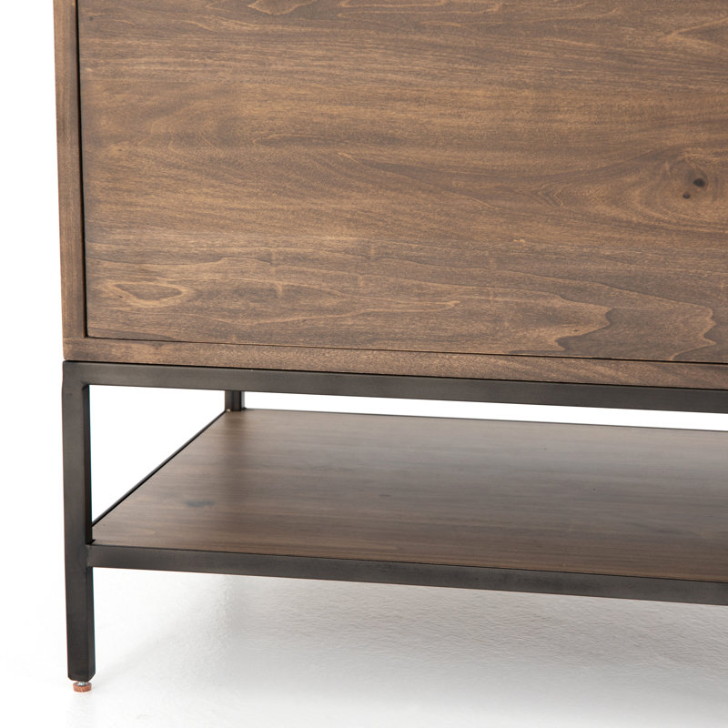 Trey 2 - Drawer Solid Wood File Cabinet, Auburn Poplar