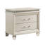Table de chevet 2 tiroirs Classic Pearl White