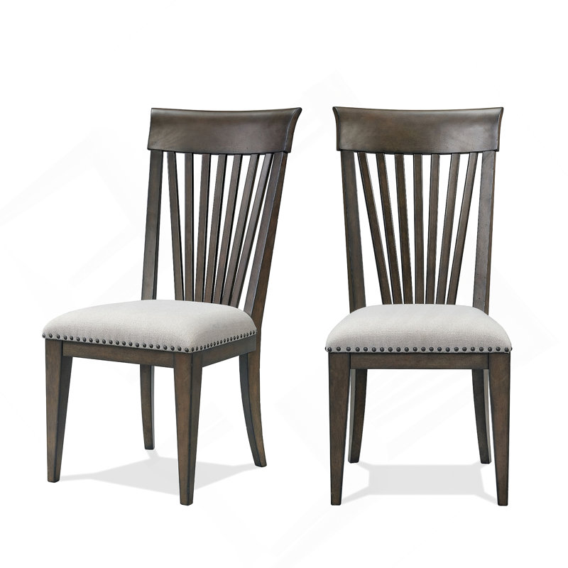 Ensemble de 2 chaises de salle à manger à garniture cloutée Grant