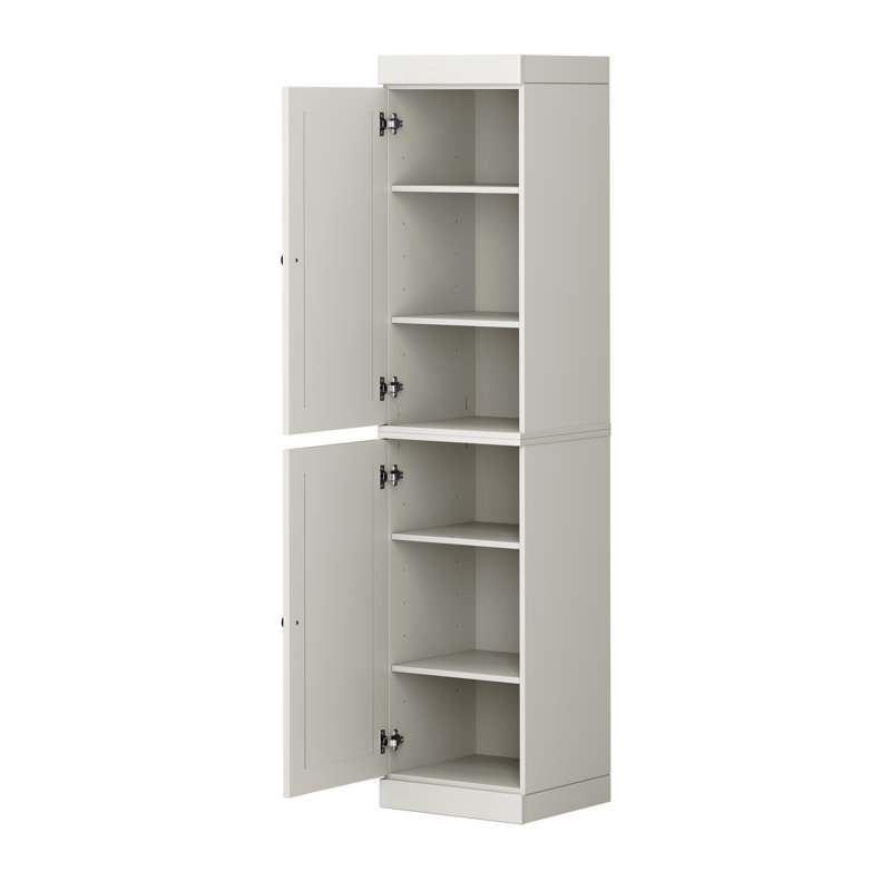 16.5" W Solid Wood Bathroom Cabinet, Off White