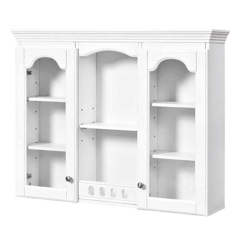 Bathroom Wall Mounted Saver, White, Adjustable Shelf Storage Solution Vase, Shelving For Small Items