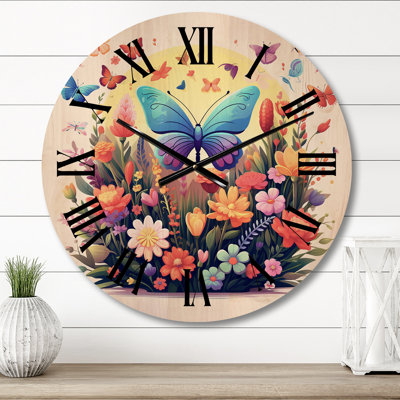 Horloge murale en bois massif Mounthill