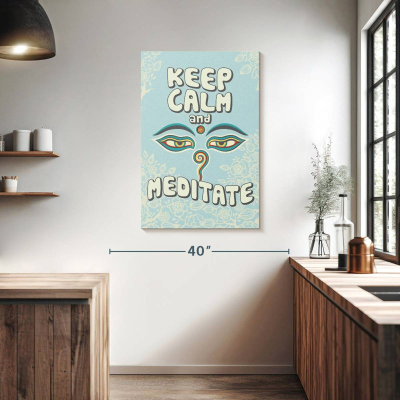Tergel Keep Calm Meditate, 39" H x 26" W