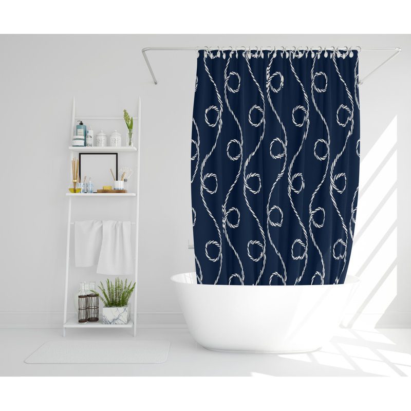 Byron Polyester Shower Curtain, 168cm H x 168cm W
