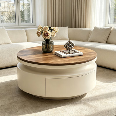 Modern Minimalist Coffee Table Wooden Drawer