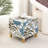 Square Botanical Print Upholstered Storage Ottoman-121118726