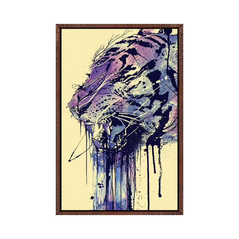 Fearless by Nicebleed - Print on Canvas, Classic Brown Wood Framed, 66.04cm H x 45.72cm W x 3.81cm D