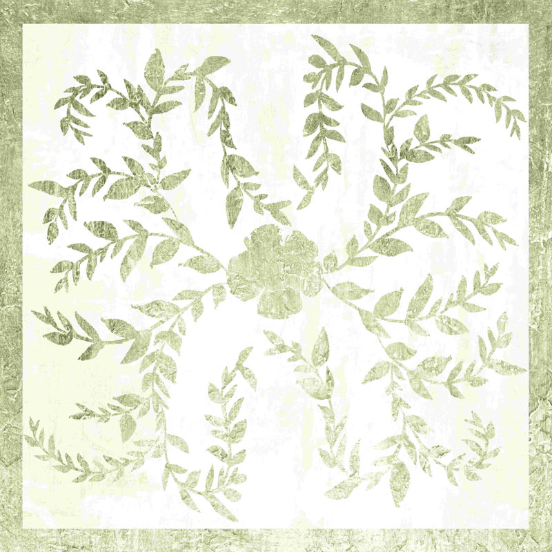 Motif de feuille neutre, H 12 po x l 12 po