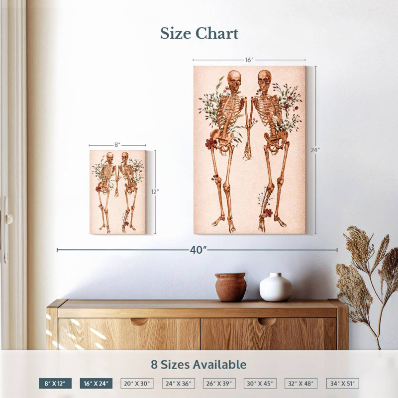 Keiri Skeleton Couple, 12" H x 8" W