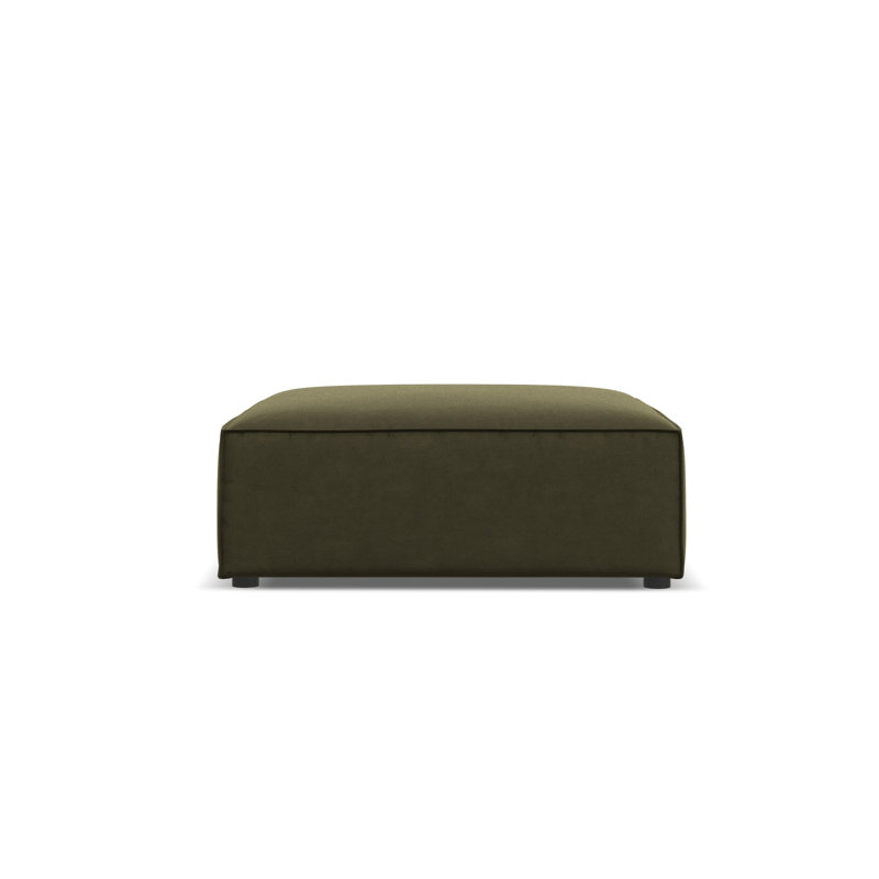 Chicago 102cm Wide Tufted Rectangle Solid Colour Pouffe Ottoman, Green