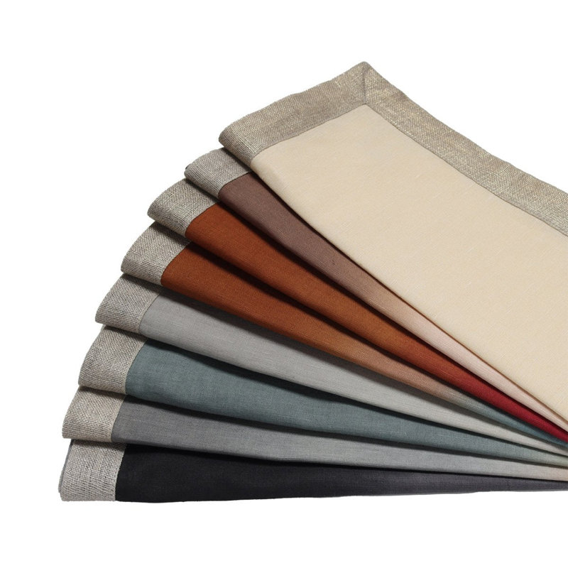 Dip Dye Linen Napkin, Midnight/Copper