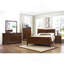 Brown Cherry Finish Style 1Pc Queen Size Sleigh Bed Traditional Design
