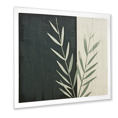 " Gray Leaves Pewter Pine I "