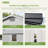 6 pi L 10 pi. D Rangement extérieur en résine, rangement extérieur résistant aux intempéries avec conception renforcée-110872134