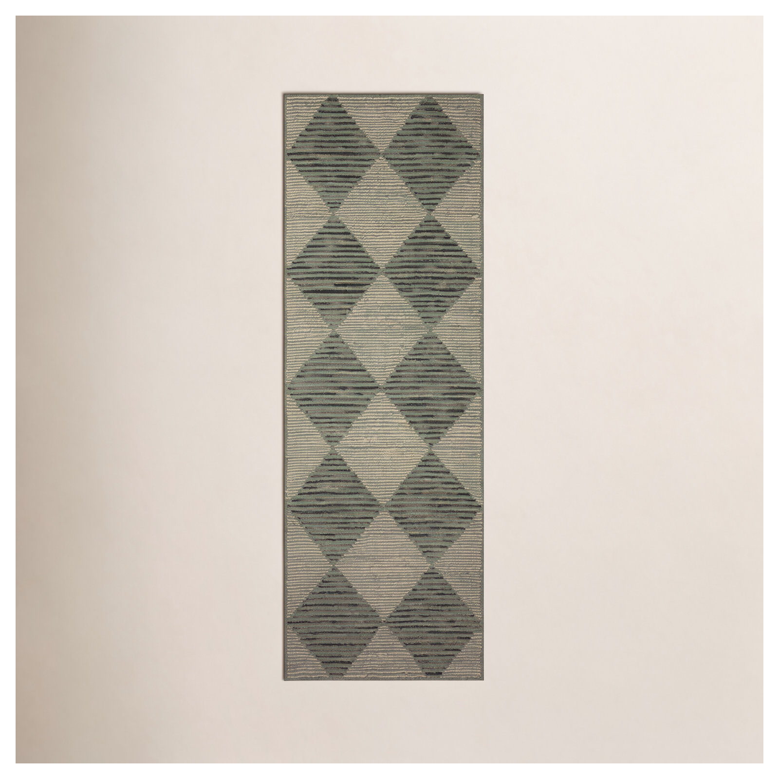Chris Loves Julia x Loloi Francis Wool Spa/Granite Rug, Runner 2'6" x 9'9"