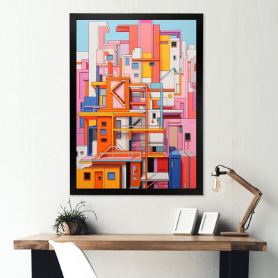 «Theatres Sunrise De Stijl», reproduction d'art sur toile