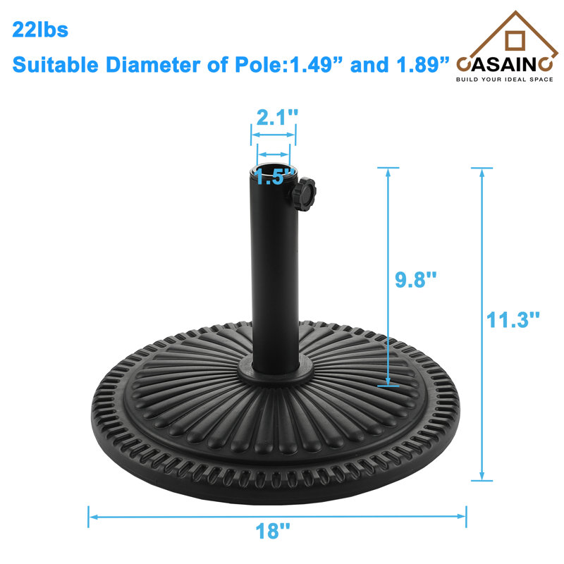 Base de parasol robuste pour l'extérieur