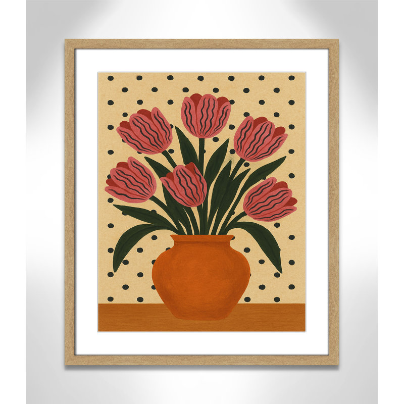 Imprimé de fleurs en pot par Barsrsind, 21.5'' W x 25.5'' H, Imprimé mat, Naturel