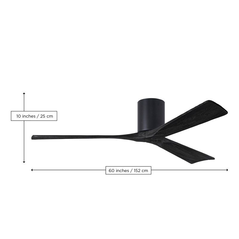 Irene Ceiling Fan, Matte Black, Matte Black, 60"
