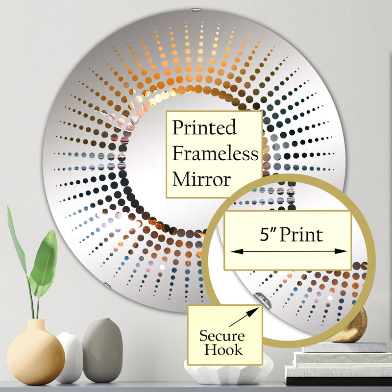 Miroir décoratif Lotus Pond At Sunset II - Starburst-MIR115455-Rond, 23,6 po x 23,6 po
