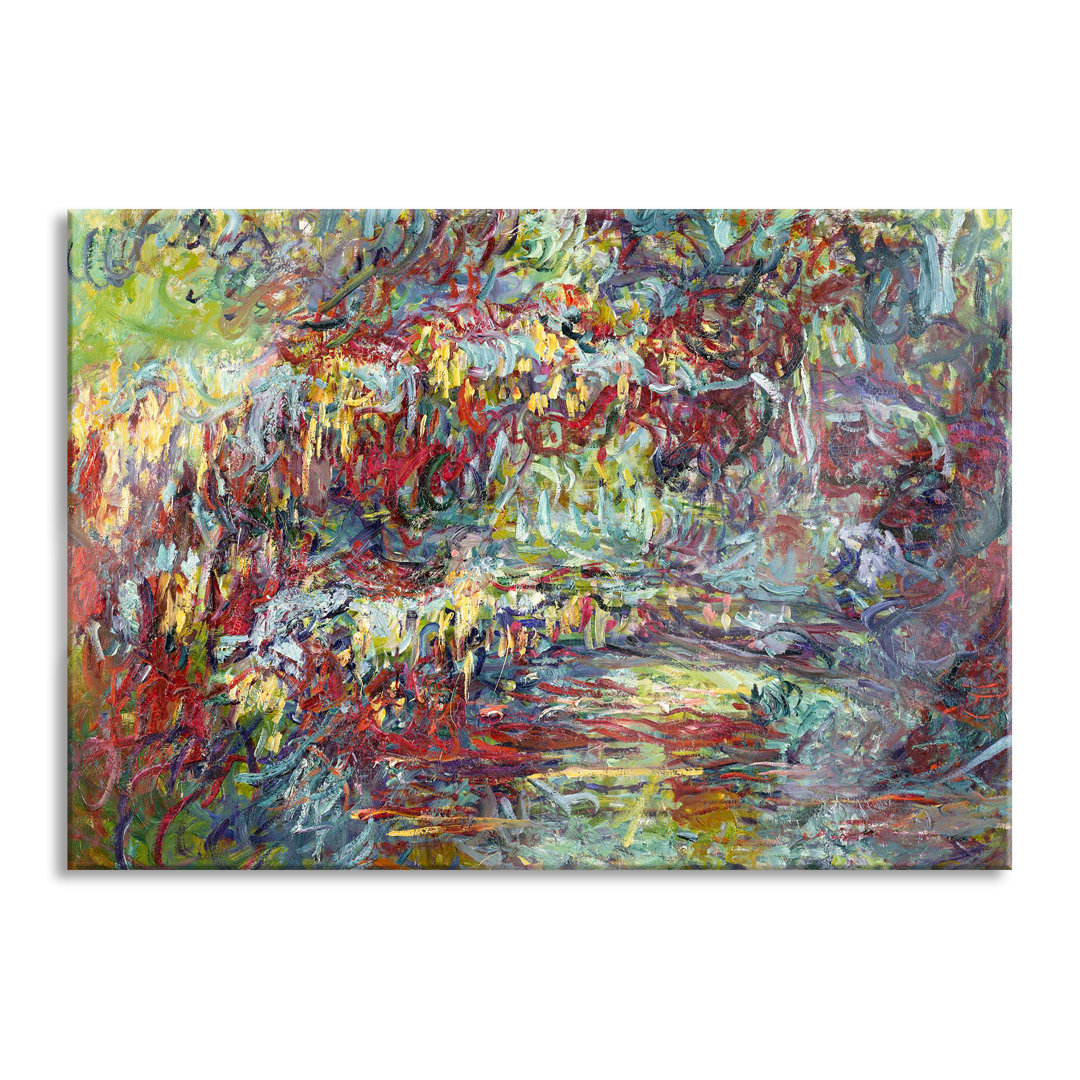 Glasbild | Wandbild Auf Echtglas | Claude Monet - Seerosen VI | Inkl. Aufhängung Und Abstandshalter