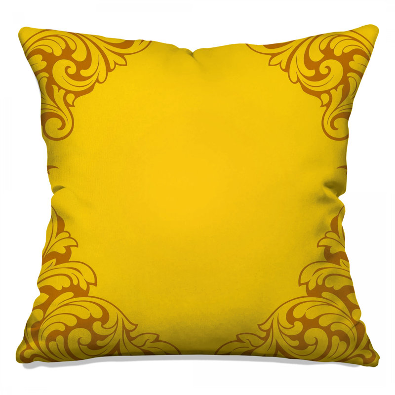 Coussins décoratifs jaunes, 16 x 16 inches
