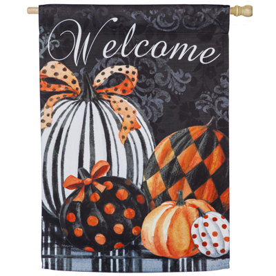 Double Sided 44 in. H x 28 in. W Polyester Thanksgiving House Flag