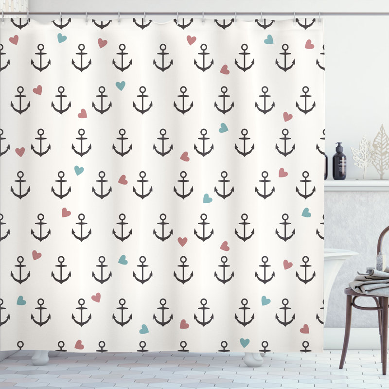 Shower Curtain with Hooks Included, 75"H x 69"W