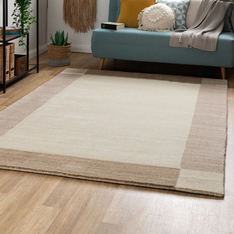 Rafeddin Hand Woven Area Rug, Beige, Rectangle 120cm x 180cm