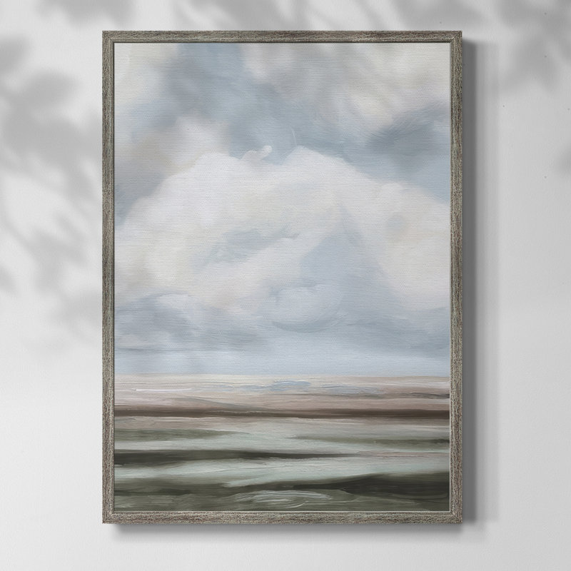 Impression encadrée «Dilutes Plains II» - bois massif, H 11 po x l 9 po