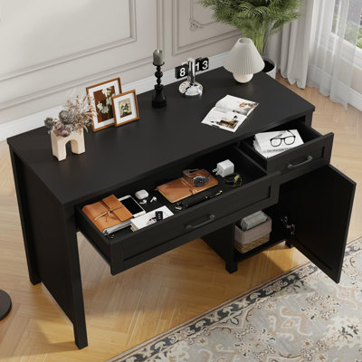 Bureau de direction, bureau d'ordinateur avec tiroirs et armoire de rangement Farmhouse