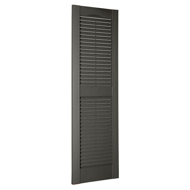 Volet à persiennes sur mesure avec dessus cathédrale, Bourgogne, 14.5", 51"
