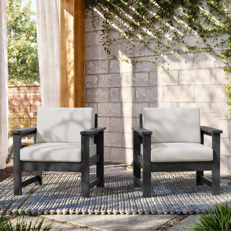 HDPE 2 - Person Outdoor Seating Group With Cushions