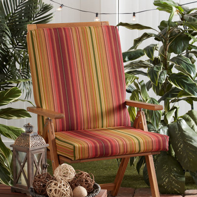 Coussin de chaise de salle à manger à haut dossier