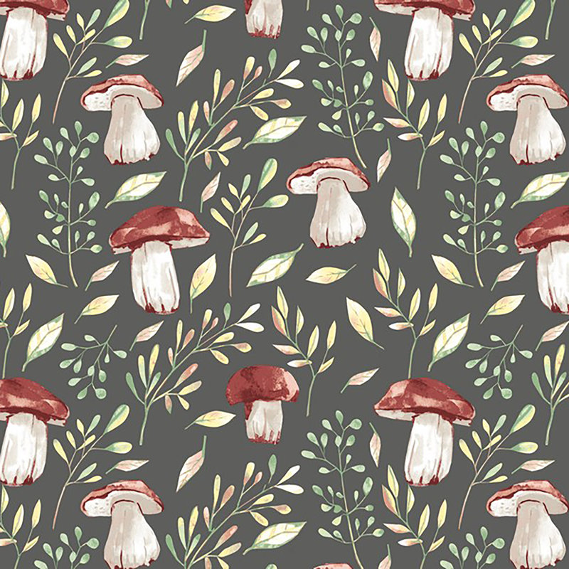Coussin extérieur 16 po x 16 po (ensemble de 2), Récolte de champignons