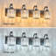 Luminaire de meuble-lavabo moderne avec abat-jour en cristal, luminaire à 4 lumières pour dessus de miroir, conception résistante à l'humidité, compatible avec les ampoules E26-1094424724-1094424726