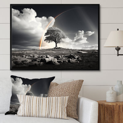 Rainbow Monochromatic Wonder Landscape - Rainbow Canvas Wall Art