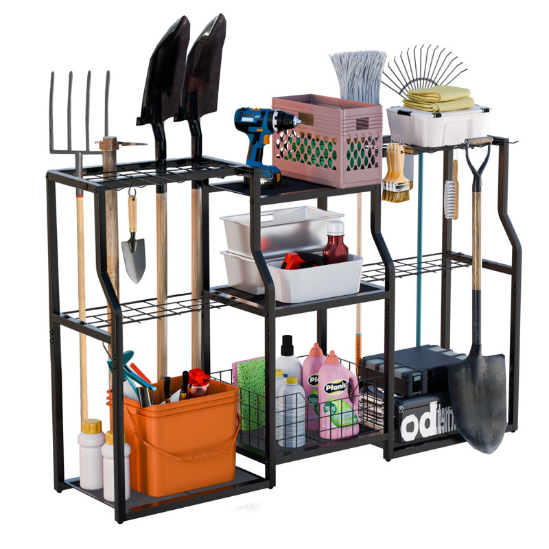 Rangement pour outils de jardin 48,5 x 11,5 x 31 pouces résistant à la rouille