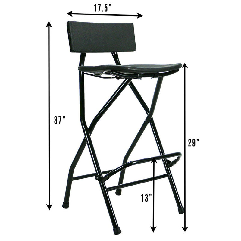 Tabouret de bar pliant en métal