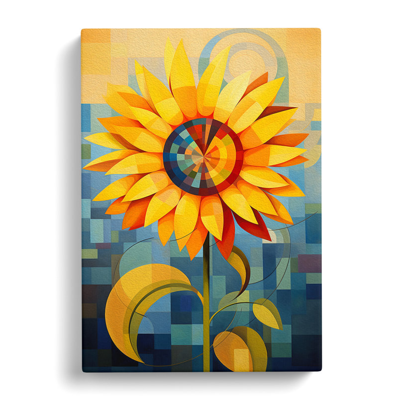 Sunflower Constructivism - No Frame Print, 50cm H x 35cm W x 3cm D
