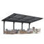 Abri d'auto extérieur en métal pour terrasse-125304324